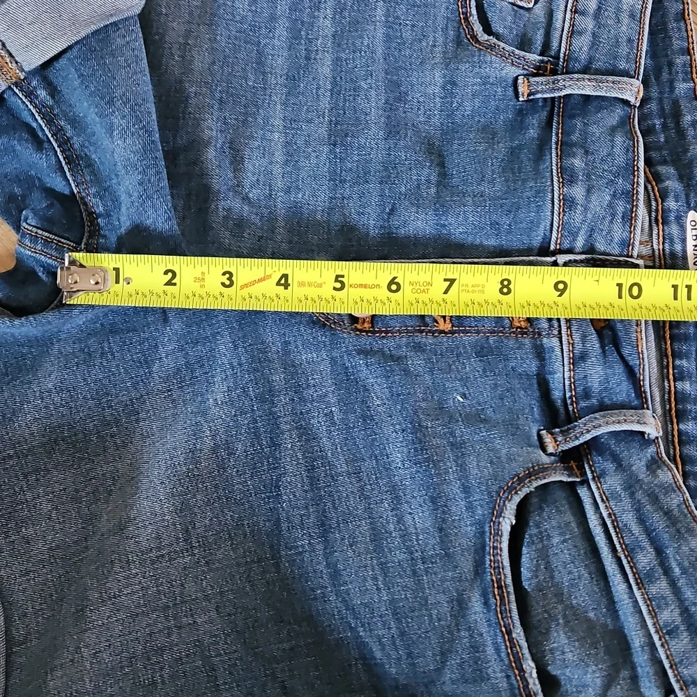 Old Navy button fly High Rise Blue Denim Shorts 10 - Picture 3 of 4